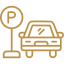 Vaste parking gratuit